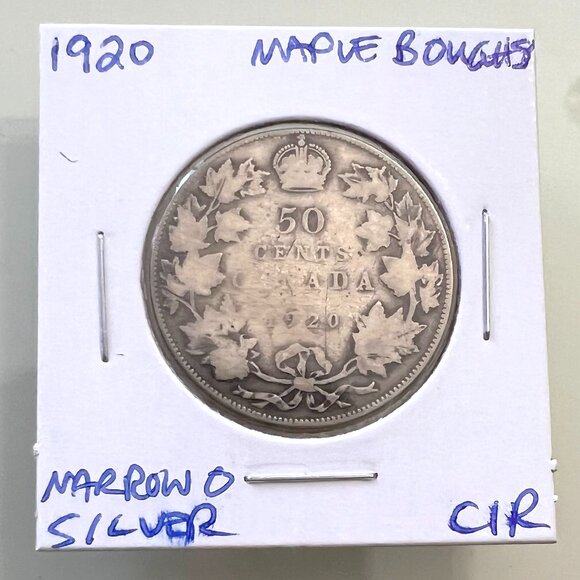 1920 Canada King George V Silver 1/2 Dollar Coin! - Picture 1 of 6